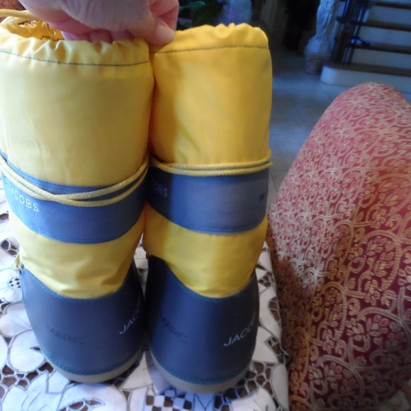 Marc Jacobs Yellow-Gray Logo Moon Boots Size L- 9.5M - Picture 8 of 16